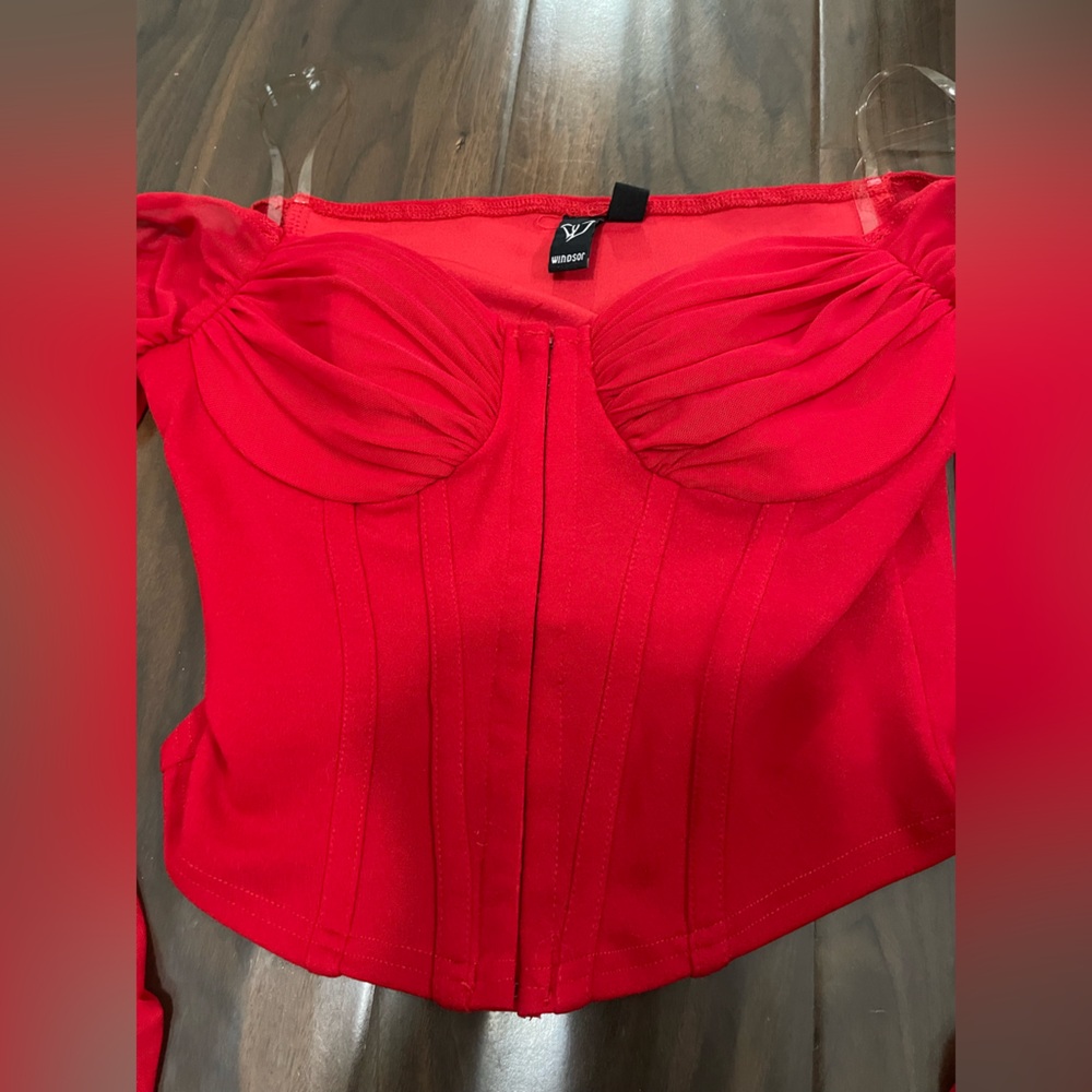 Windsor Scarlet Bustier Top